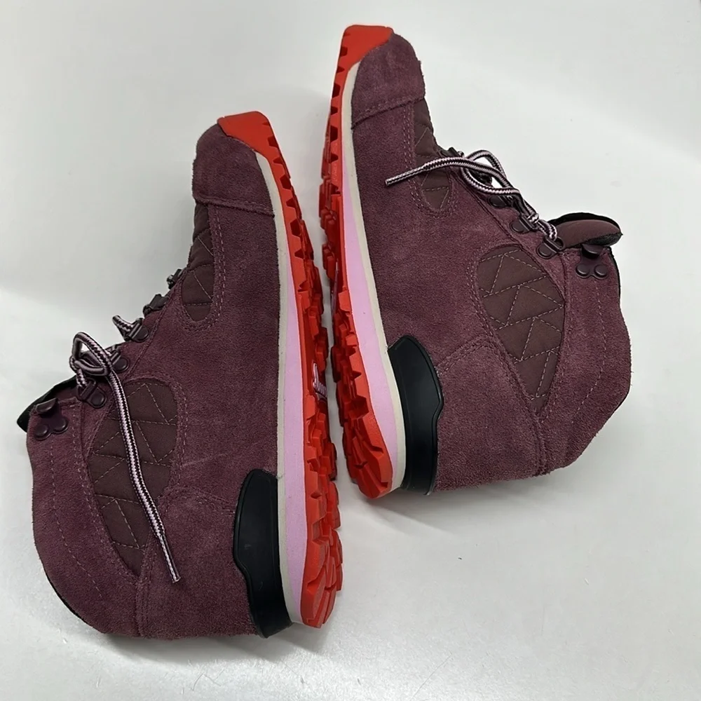 Danner Free People Movement Jag Boots Quilted Lace Up Ankle Boot Purple Size 8